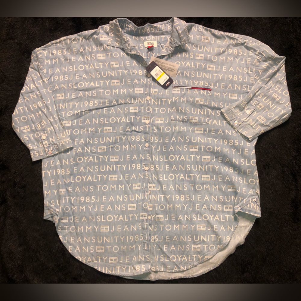 Tommy Hilfiger Over sized Denim Shirt with Print Ladies